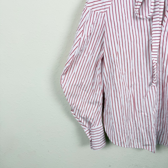 MSGM Striped Mock Neck Blouse Size 44 - Picture 8 of 8